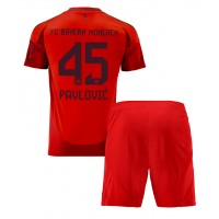 Camiseta Bayern Munich Aleksandar Pavlovic #45 Primera Equipación para niños 2024-25 manga corta (+ pantalones cortos)